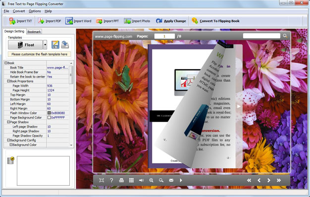 Free Text to Page Flipping Converter 1.0 full