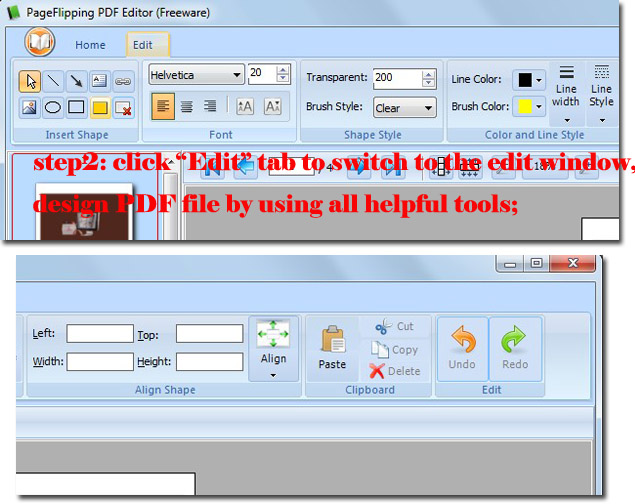 PageFlipping PDF Editor Step2