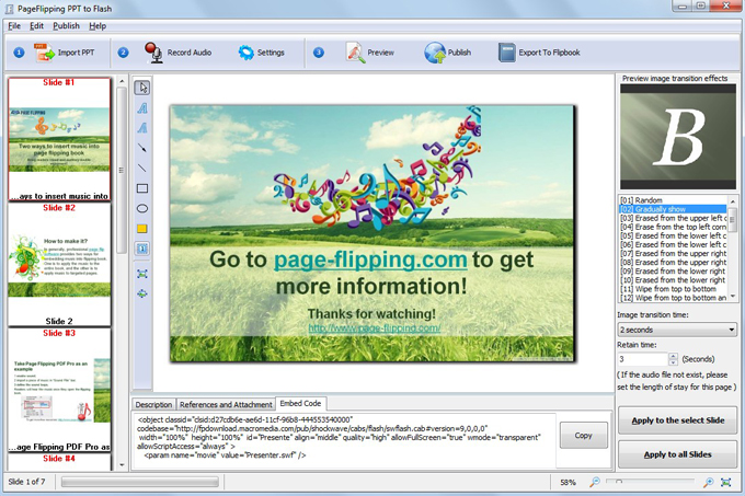 PageFlipping PPT to Flash software
